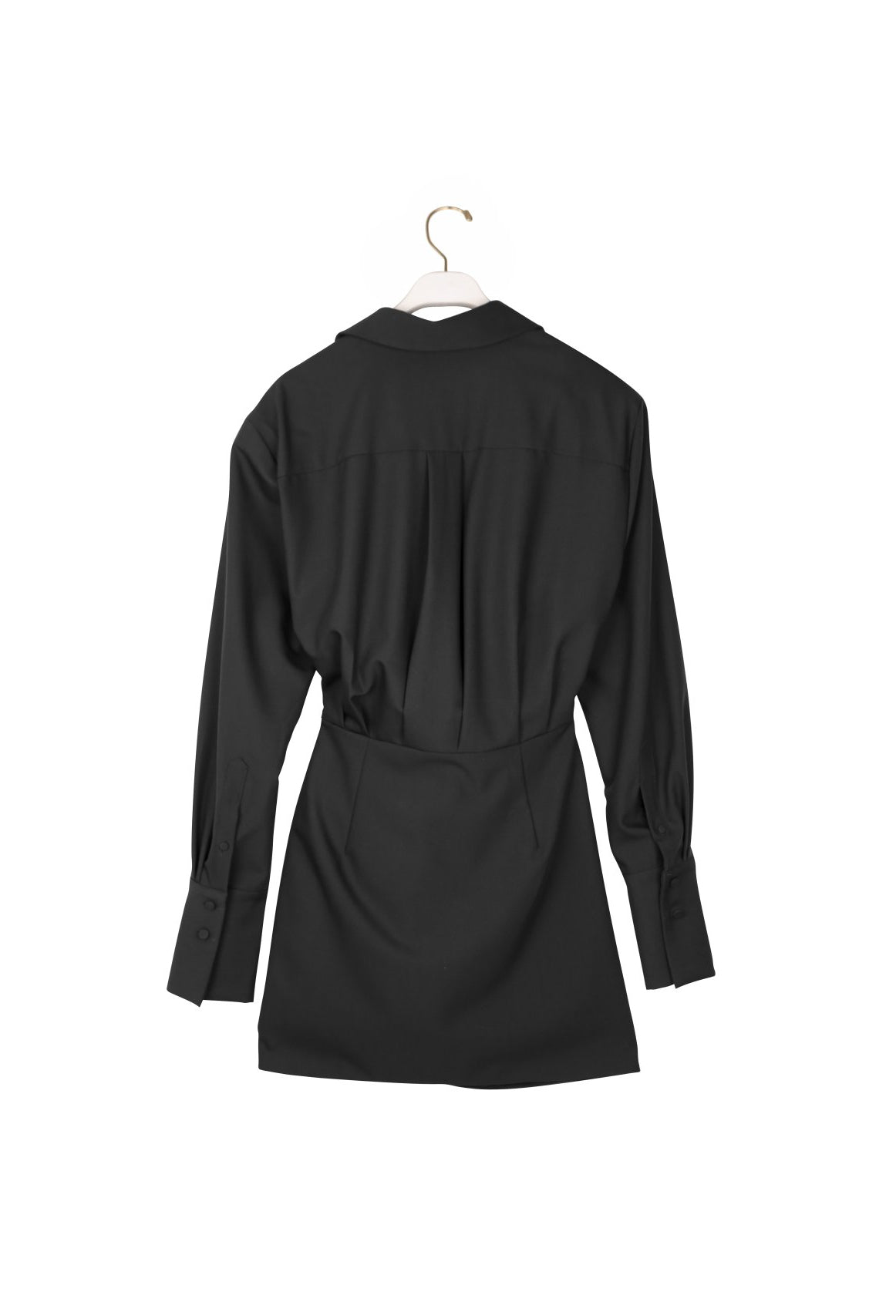 MORA Draped Mini Dress - Black - SUENE