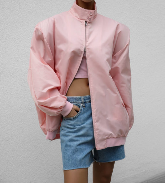 GIULIA Pink Summer Bomber Jacket - SUENE