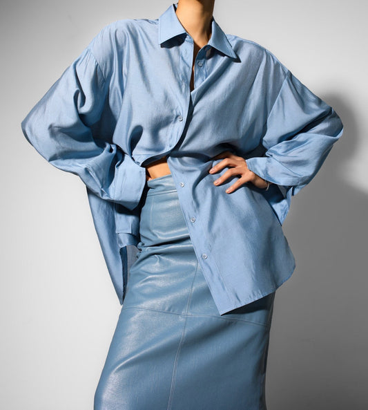 CAMI Sheer Silky Classic Shirt - SUENE