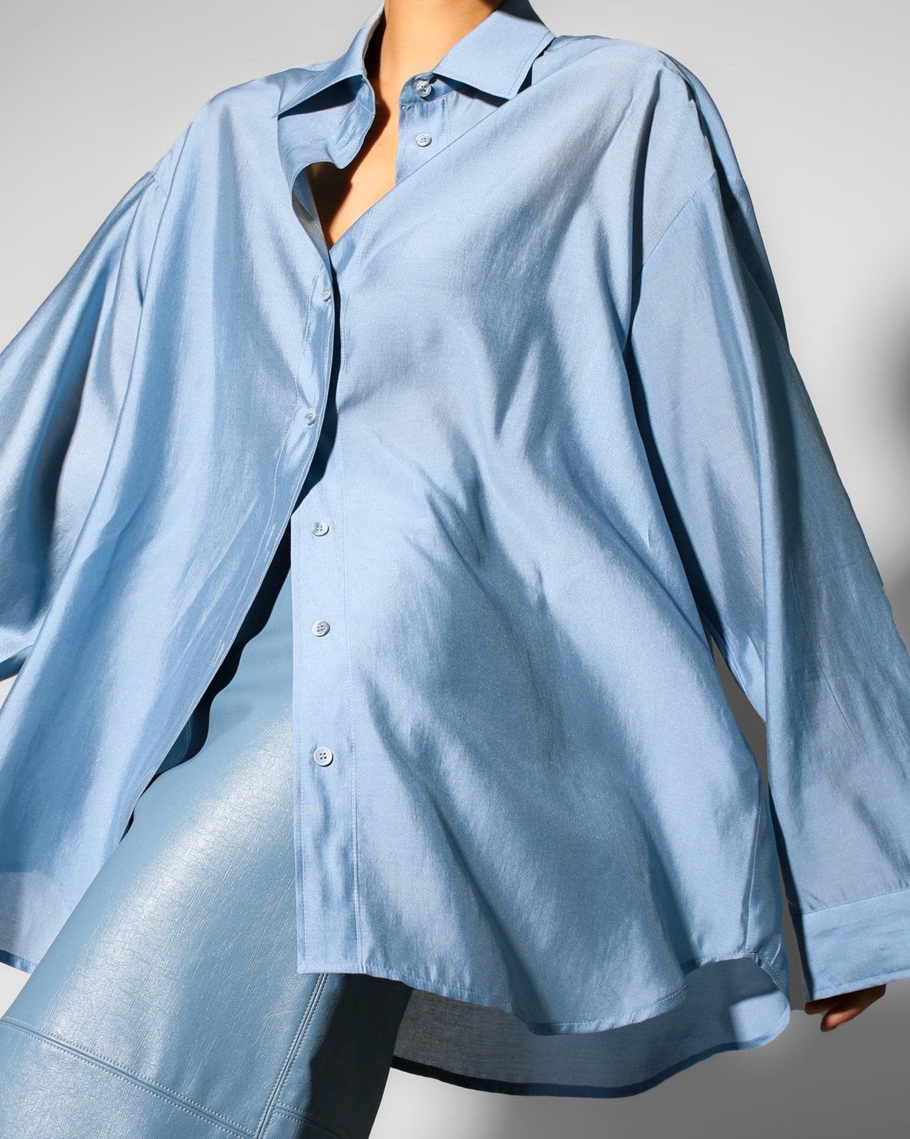 CAMI Sheer Silky Classic Shirt - SUENE