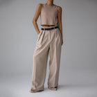 DIMITRI Classic Suit Pants - Beige