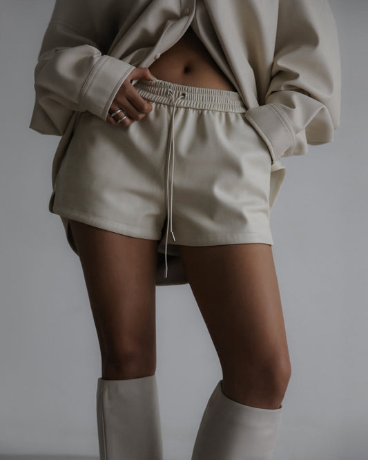 PAGE Vegan Leather Shorts - SUENE