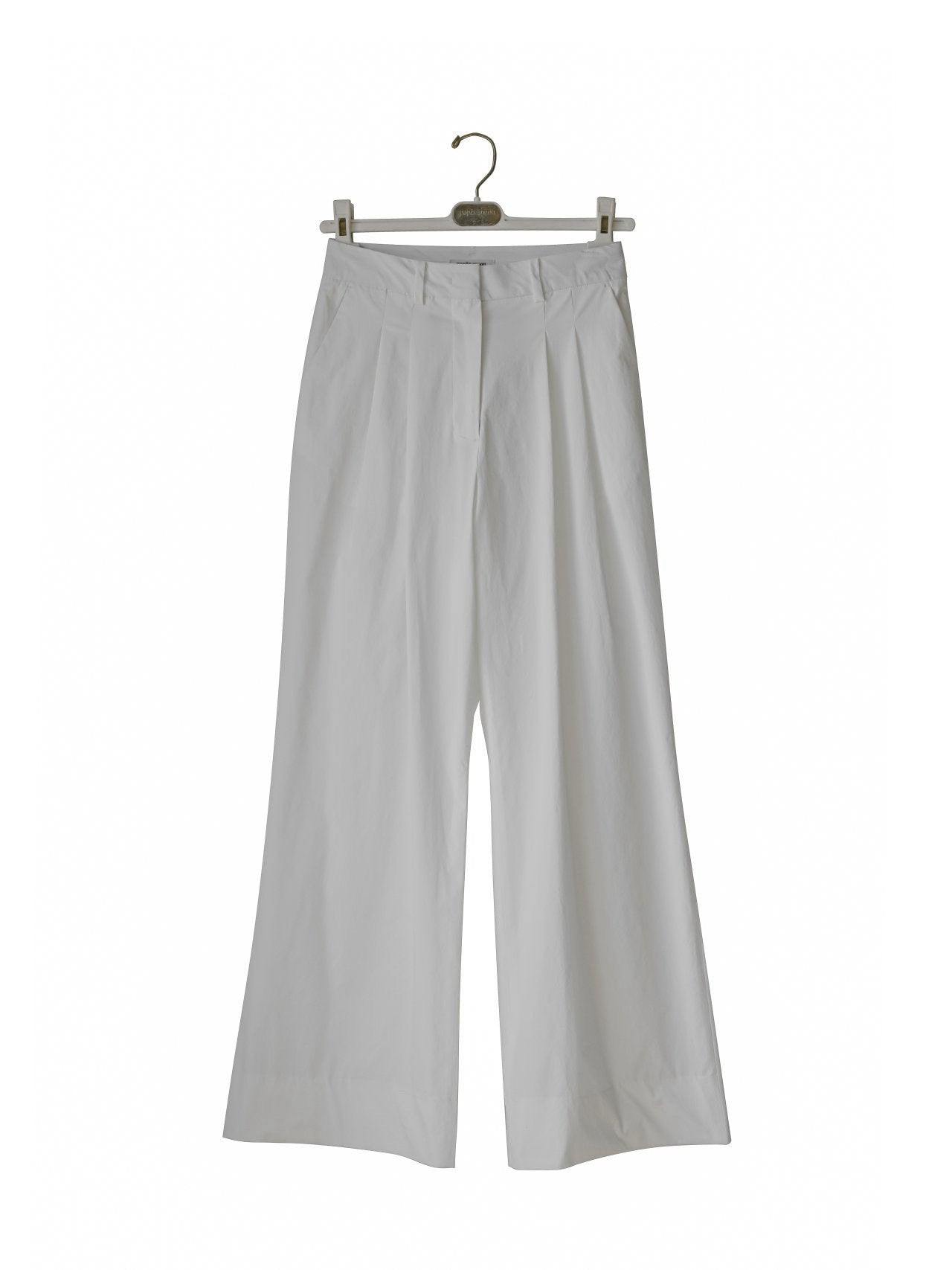 VICKY White Cotton Pants - SUENE
