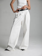 VICKY White Cotton Pants